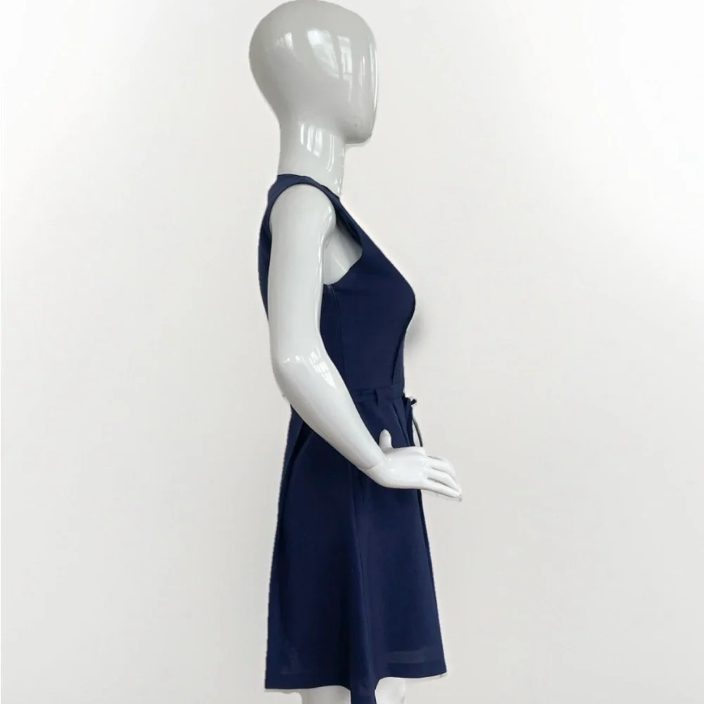 Pinkyotto A-Line Pleated Career Dress – Size Small – Navy Blue